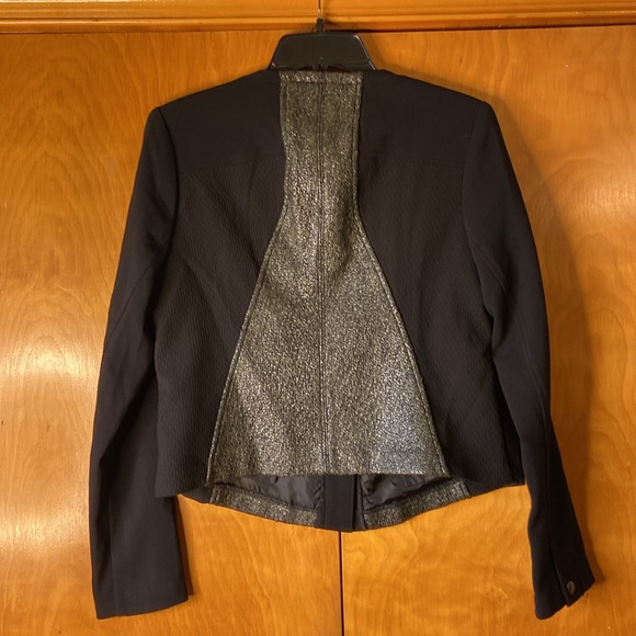 CAbi #3036 Media Tweed Green & Black Snap Button Jacket M - Picture 11 of 15